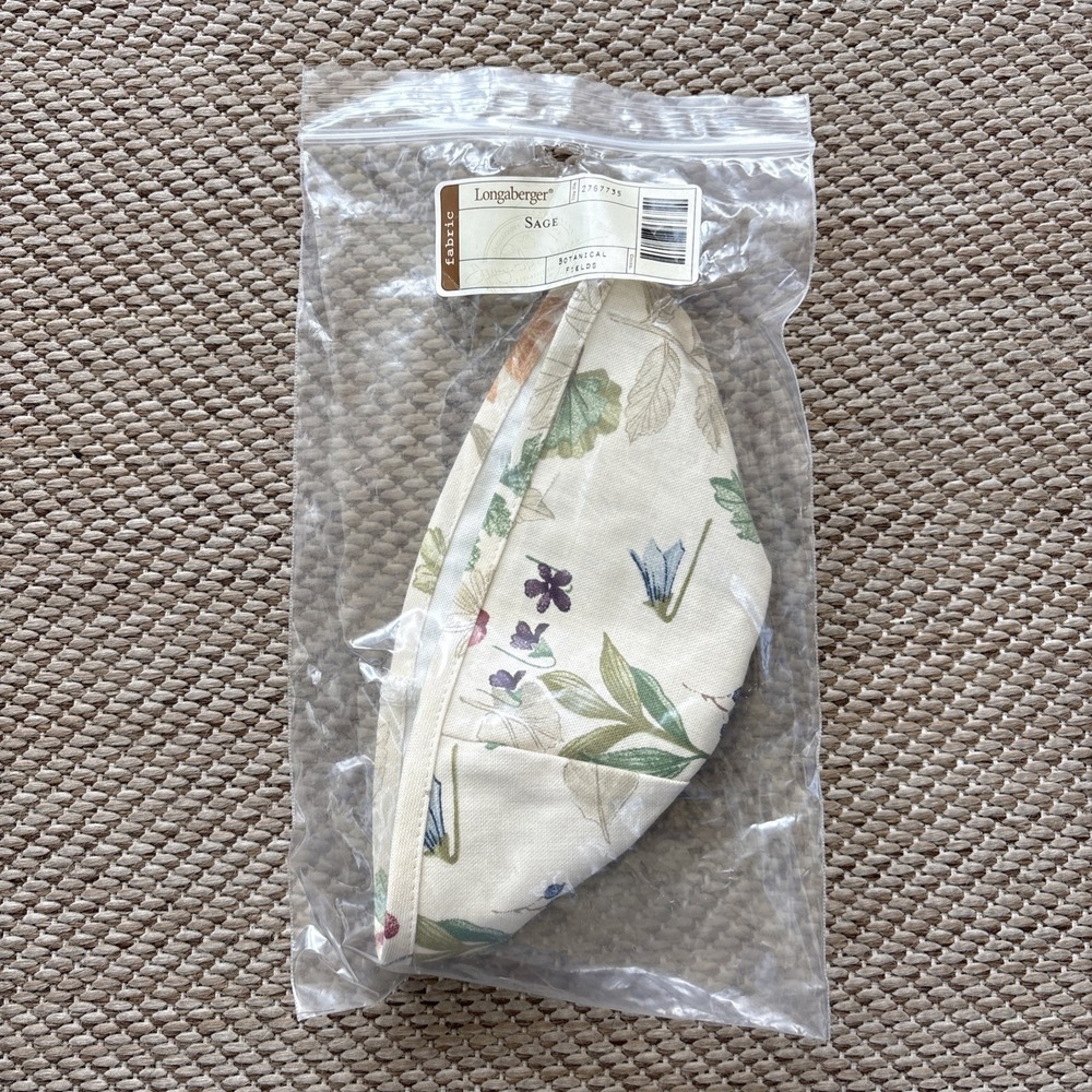 Longaberger Botanical Fields Sage Hostess Booking Basket Liner #2767735